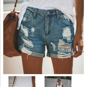 Distressed shorts